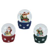 Decoris Polyresin Snowglobe 9cm (3 Assorted)